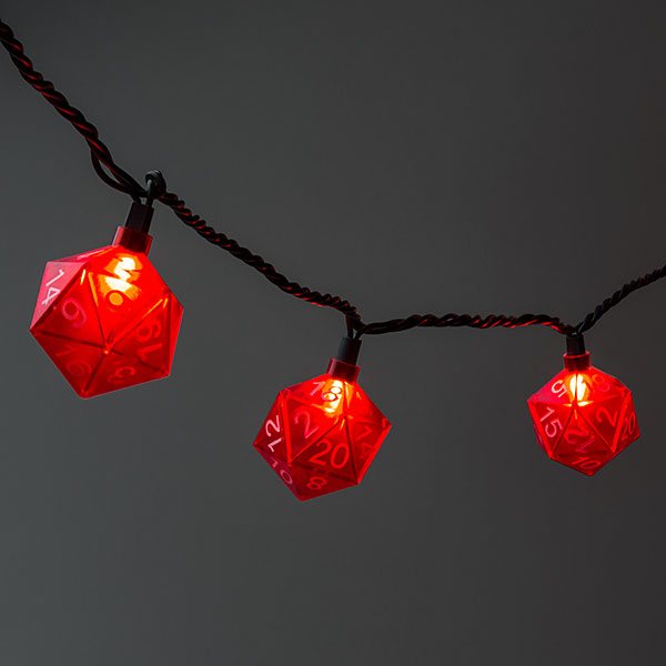 Deck the Den with glowing D20s!